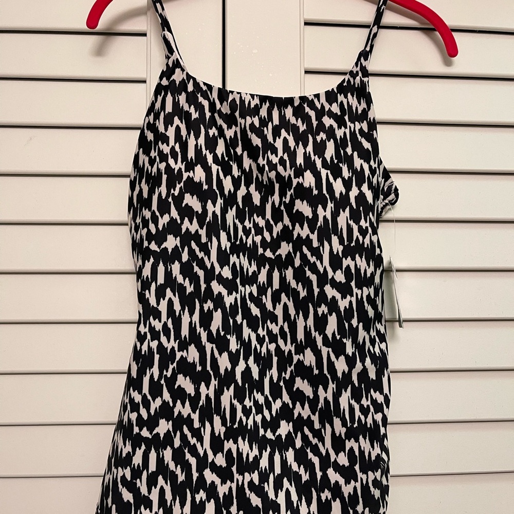 Island Waves Black and cream Patterned tankini